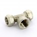 Тройник обжим-В никелированный TIEMME 20х3/4"х20