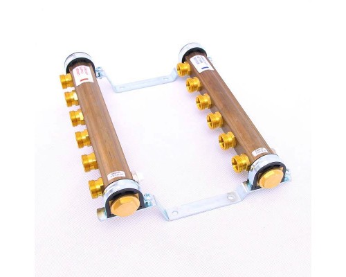 Нерегулируемая коллекторная группа HKV/A WATTS Ind 1"x3/4"ЕК 6 выходов