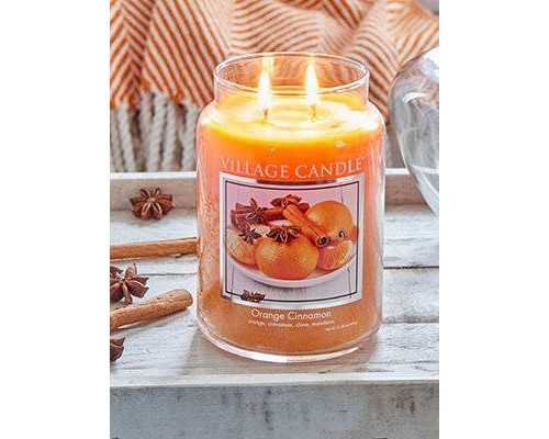 Декоративная свеча Village Candle Апельсин с корицей (602 грамма)
