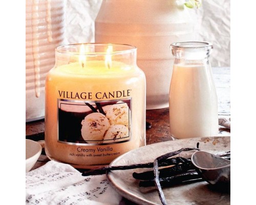 Декоративная свеча Village Candle Сливочный крем и ваниль (389 грамм) Декоративная свеча Village Candle Сливочный крем и ваниль (389 грамм)
