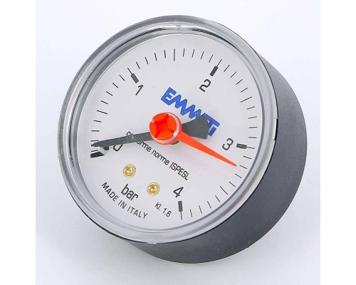 Манометр аксиальный 1/4" 63 мм EMMETI 4 бар