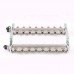 Коллекторная группа 1" Uni-Fitt 450A нерж. сталь 8 выходов 3/4" с расходомерами и термостатическими вентилями с авт.воздухоотводчиком