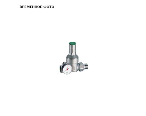 Редуктор давления 3/4" НВ с манометром 1-6 бар PN25, хром