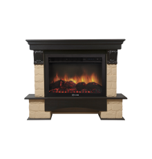 Портал Firelight Forte 30S камень бежевый, шпон венге