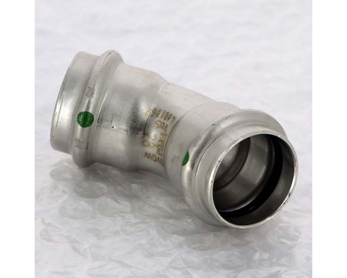 Угол пресс 45 град. нержавеющая сталь Sanpress Inox VIEGA 28 Угол пресс 45 град. нержавеющая сталь Sanpress Inox VIEGA 28