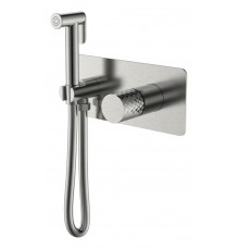 Boheme Stick Diamond Гигиенический душ со смесителем и встраиваемой частью, цвет: nickel brush 127-NB