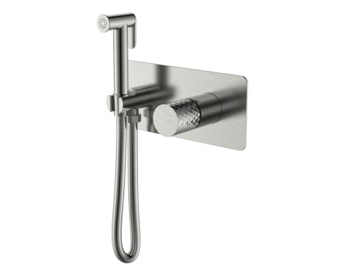 Boheme Stick Diamond Гигиенический душ со смесителем и встраиваемой частью, цвет: nickel brush 127-NB