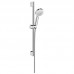 Душевой гарнитур HansGrohe HG Crometta 100 Vario со штангой 65 см белый/хром
