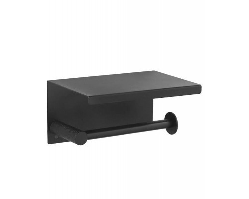 Boheme Uno Держатель для туалетной бумаги с полкой 16x8,5x8,3h см, цвет: black 10971-B