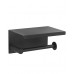 Boheme Uno Держатель для туалетной бумаги с полкой 16x8,5x8,3h см, цвет: black 10971-B