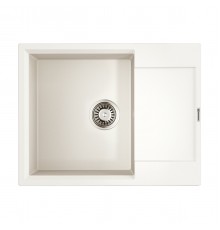 Omoikiri Daisen 65T WH Кухонная мойка из Tetogranit 65x23 см, крыло справа, цвет: белый 4993514