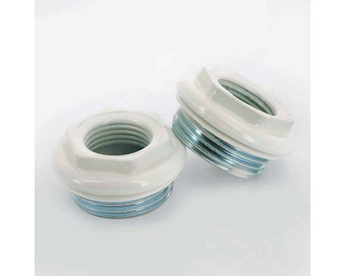 Комплект для подключения радиатора UNI-FITT 1"х1/2" RAL9010