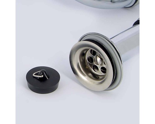 Сифон трубный c горизонтальным отводом и пробкой хромированный VIEGA