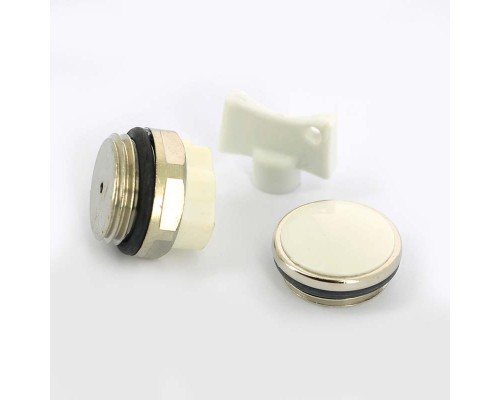 Комплект для подключения радиатора UNI-FITT 1"х1/2" RAL9010