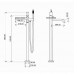 Boheme Stick Смеситель для ванны с душем напольный, цвет: белый/золото 129-WG