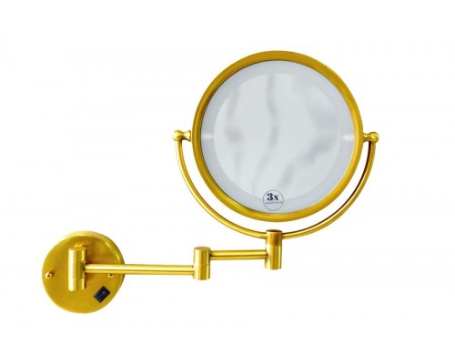 Boheme Imperiale Косметическое зеркало настенное с подсветкой, увеличение 3x, цвет: gold 503