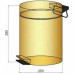 Boheme Imperiale Мусорное ведро круглое напольное, цвет: золото 10426