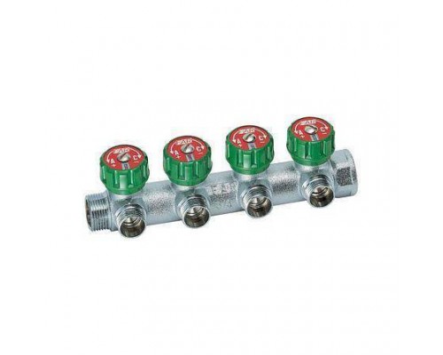 Коллектор лат клап рег 3/4" м/р 4в 1/2" ПУ н/р 45мм Far FK 3824 3412TP Коллектор лат клап рег 3/4" м/р 4в 1/2" ПУ н/р 45мм Far FK 3824 3412TP
