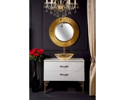 Boheme Neoart Зеркало круглое подвесное 82х5х82h см, цвет: золото 528-G light