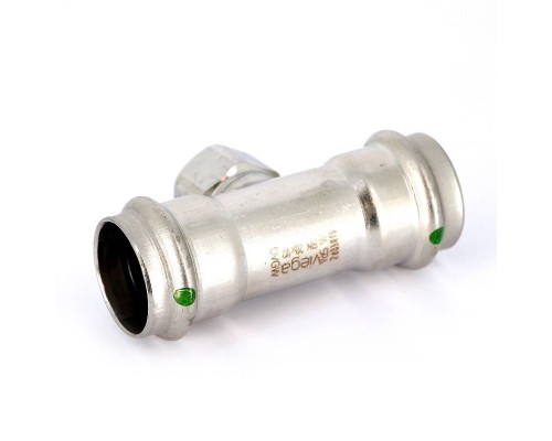 Тройник пресс-В нержавеющая сталь Sanpress Inox VIEGA 28х1/2"х28