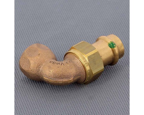 Угол с разъемным соединением пайка-В с коническим уплотнением VIEGA 18х1/2"