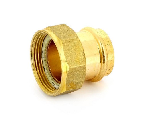 Муфта пресс IBP 35 х 1 1/2" с накидной гайкой бронза Муфта пресс IBP 35 х 1 1/2" с накидной гайкой бронза