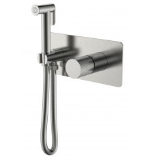 Boheme Stick Touch Гигиенический душ со смесителем и встраиваемой частью, цвет: nickel brush 127-NB.2