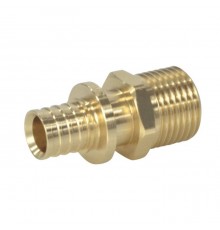 Муфта PE-X лат аксиал Дн20х3/4" НР РОС
