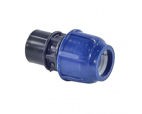 Муфта ПЭ компресс Дн20х1/2" ВР Ру16 РосТурПласт 11477