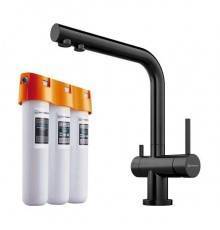 Omoikiri Nagano-GM   Pure Drop Lite Смеситель для кухни   фильтр, цвет: вороненая сталь 4179.8028