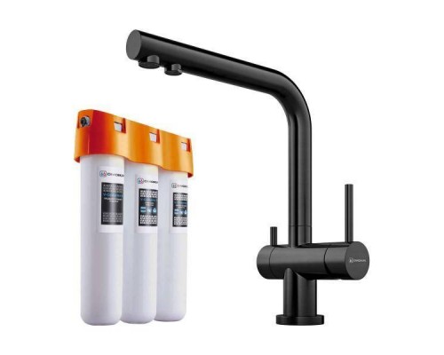 Omoikiri Nagano-GM   Pure Drop Lite Смеситель для кухни   фильтр, цвет: вороненая сталь 4179.8028