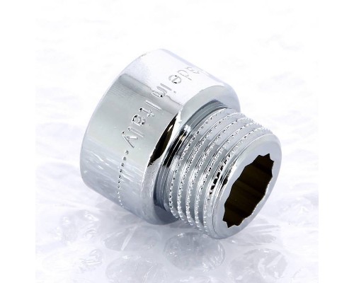 Удлинитель НВ хромированный UNI-FITT 1/2"x15мм Удлинитель НВ хромированный UNI-FITT 1/2"x15мм