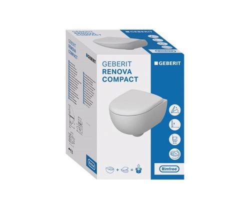 Унитаз подвесной Geberit Renova Compact 4,5/6 л 48х35 см