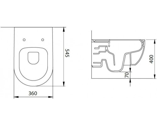 Allen Brau Priority Чаша для подвесного унитаза 36x54,5x33h см, цвет: серый 4.31001.AN Allen Brau Priority Чаша для подвесного унитаза 36x54,5x33h см, цвет: серый 4.31001.AN