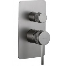 Allen Brau Priority Смеситель для ванны встраиваемый 10x6,5x15h см, цвет: графит браш 5.31011-MG