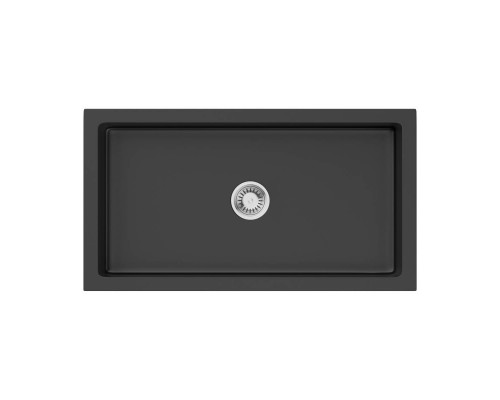 Omoikiri Mikura 83-BL Кухонная мойка Natceramic 84x46 см, цвет: черный 4997081