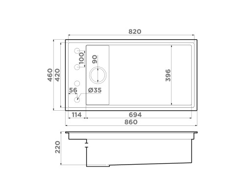 Omoikiri Kinaru Pro 86-U/I-AZ Кухонная мойка Artceramic 86x46 см, цвет: azur blue 4993028