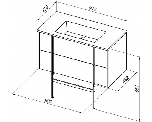 Allen Brau Reality Тумба под раковину 90x46,2x50h см, цвет: белый 1.32006.WM Allen Brau Reality Тумба под раковину 90x46,2x50h см, цвет: белый 1.32006.WM