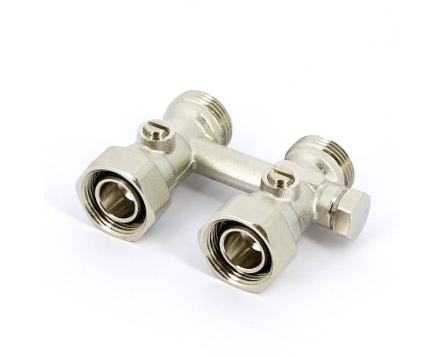 Узел радиаторный со встроенными кранами НВ UNI-FITT 3/4"EK х 3/4"EK с байпасом Узел радиаторный со встроенными кранами НВ UNI-FITT 3/4"EK х 3/4"EK с байпасом