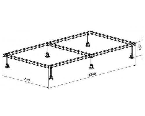 Allen Brau Каркас для поддона 134x70x16h см 8.00005 Allen Brau Каркас для поддона 134x70x16h см 8.00005