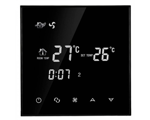 Термостат Wilma комнатный W-therm-1(black) черный стеклянный АС220 16А 86*86*13,3 мм