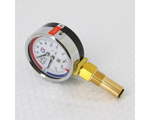 Термоманометр Росма ТМТБ- 31P.1 63/10 (1/2", 10 бар, 120'С, 2,5) радиальный
