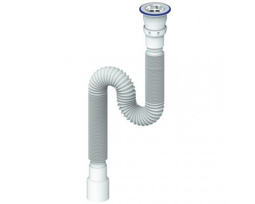 Сифон умыв гофр 1 1/2"x40/50 L=370-1200мм нерж/сетка Unicorn D230 Сифон умыв гофр 1 1/2"x40/50 L=370-1200мм нерж/сетка Unicorn D230