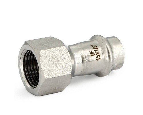 Муфта пресс-В UNI-FITT 15 х 1/2" нержавеющая сталь