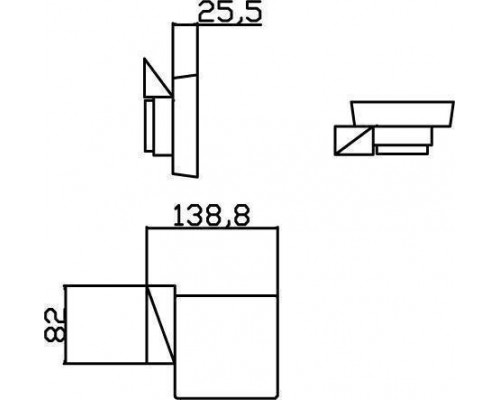 Boheme New Venturo Мыльница подвесная 13,88х13,88хh6 см, цвет: gold 10313-G-B