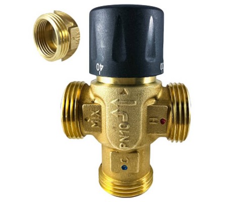 Клапан термостатический STI НР 1" смесительный для систем отоп. и ГВС