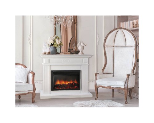 Каминокомплект: Очаг Electrolux EFP/P-3020LS N, портал Bianco 30 шпон белёный дуб