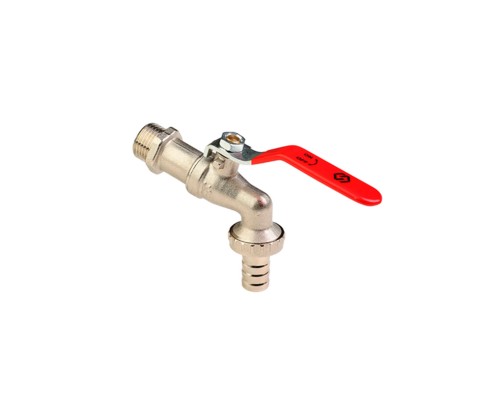 Кран шаровой латунный MVI BV.833.04 (1/2",нар-штуцер, рычаг)