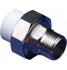 Муфта разъемная MeerPlast PPRC 32х1 НР белый (1/5/70)