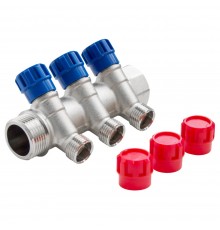 Коллектор с регулировочными вентилями 2 выхода 1" * 1/2" НР VALFEX (FV.560.N.0602)